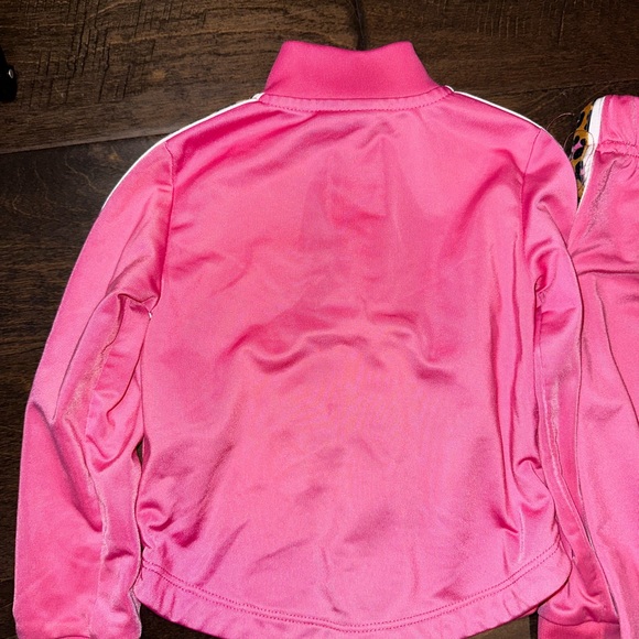 Toddler Girl Nike Jogging FZ Set Pink and Leopard Print Tracksuit Size 2T - Picture 14 of 16